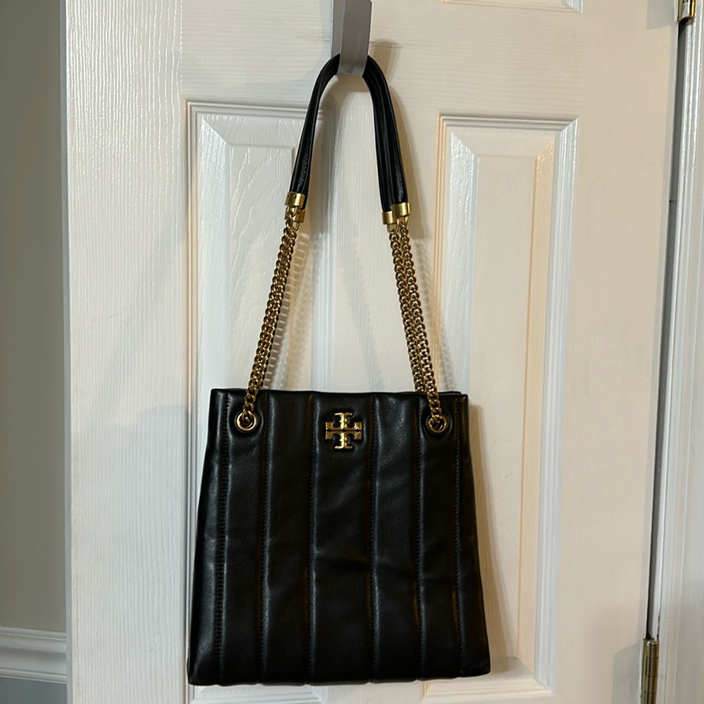 Tory Burch Black Tote with Gold Accents